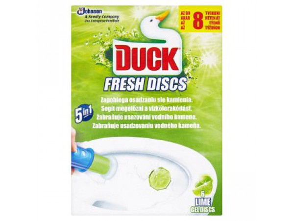 Duck Освежитель для унитаза в дозировочном шприце Диски частоты с ароматом лайма 36 мл